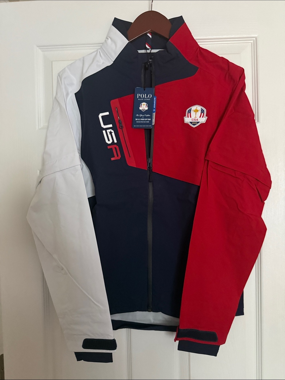 RLX Ralph Lauren Red Navy White USA Ski Jacket